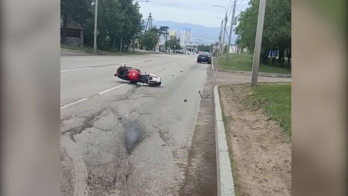 В Улан-Удэ мотоциклист получил травмы в ДТП