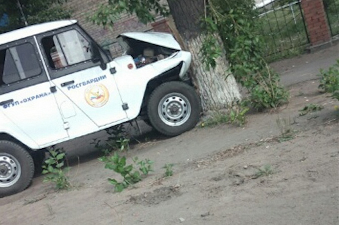 В Улан-Удэ автомобиль ФГУП «Охрана» врезался в дерево (ФОТО)