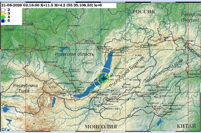 Бурятию трясло дважды за утро