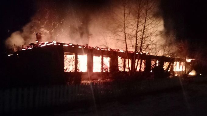 В районе Бурятии сгорела школа