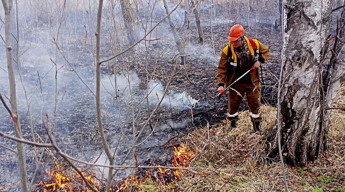 В Бурятии снова по вине человека произошел лесной пожар