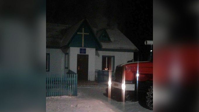 Церковь горела ночью в Бурятии