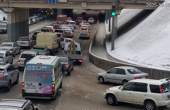 В центре Улан-Удэ из-за ДТП образовалась пробка