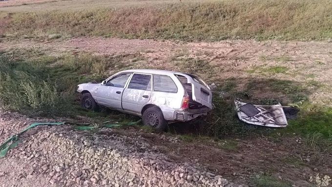 Водитель опрокинул «Тойоту» на трассе в Бурятии