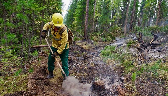 Больше 100 человек борются с лесными пожарами в Бурятии