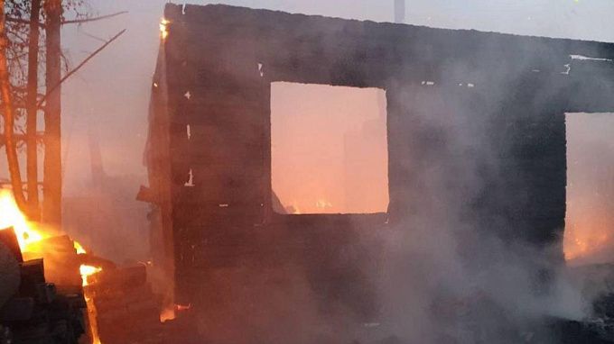 Жилой дом сгорел дотла в районе Бурятии