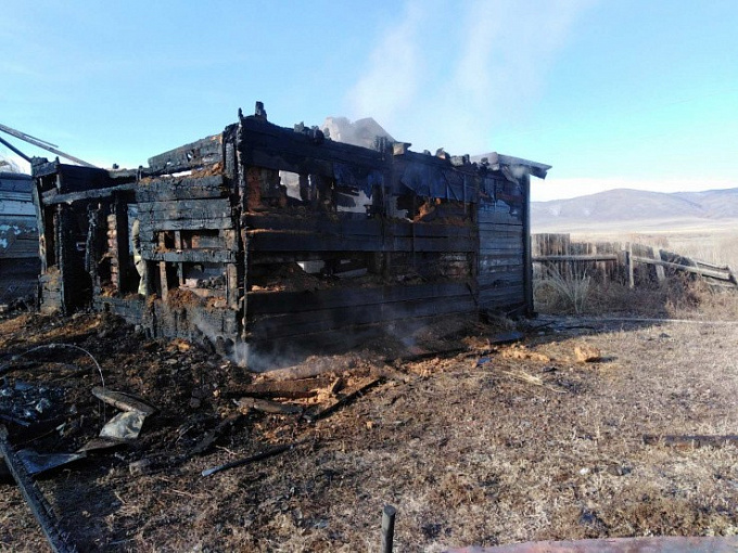 Труп человека обнаружили в сгоревшем доме в Бурятии